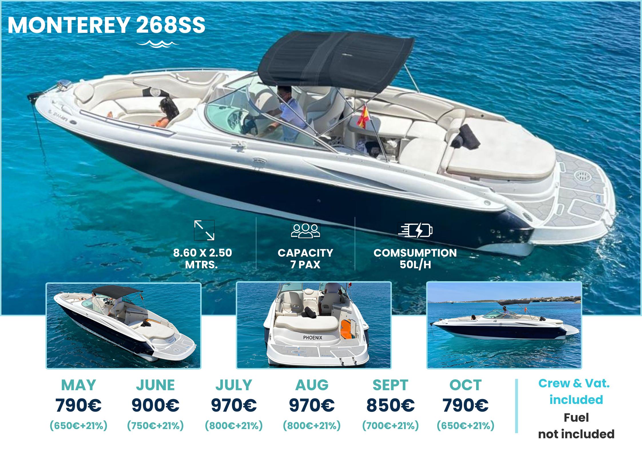 Monterey 268SS charter Ibiza