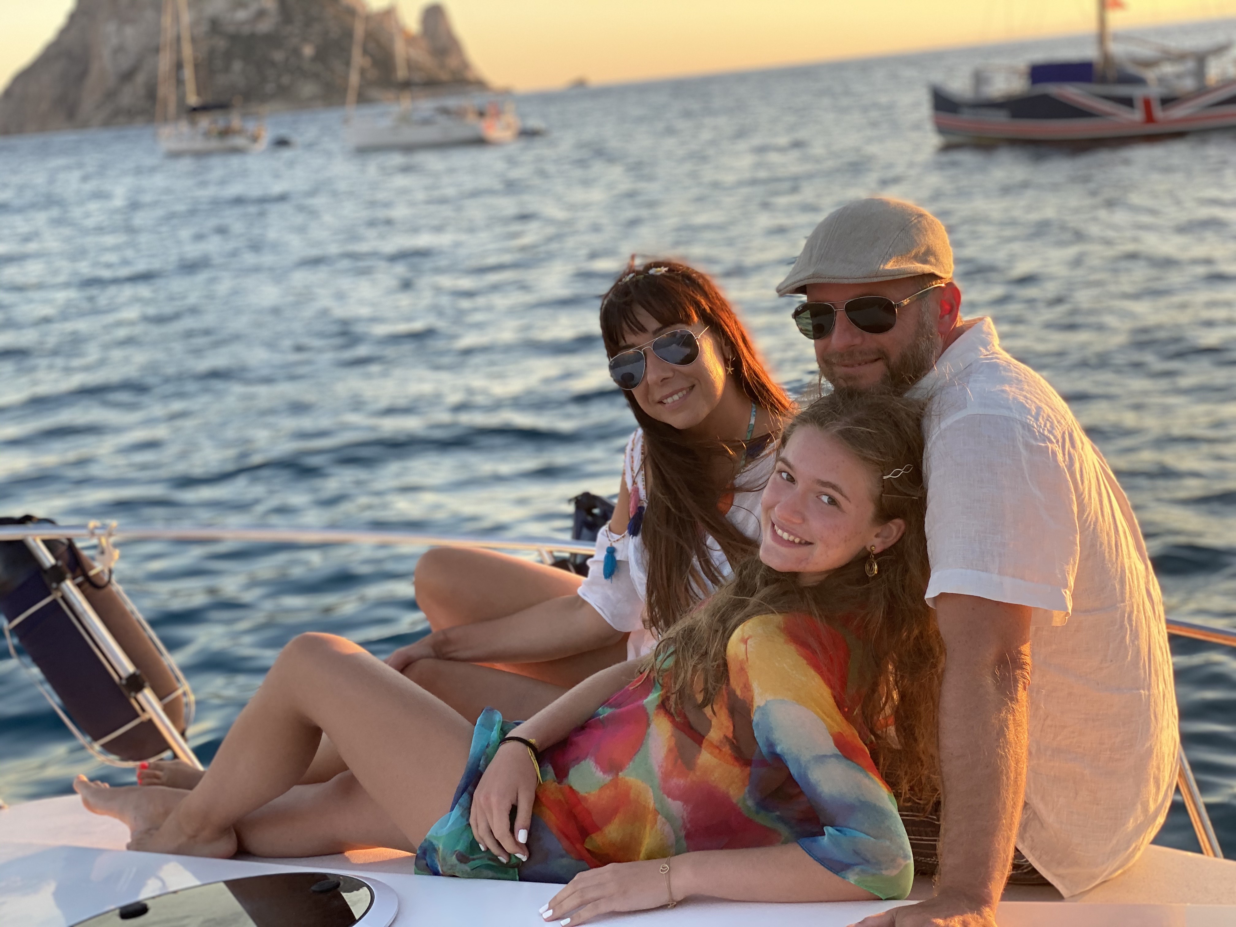 Family boat day Ibiza